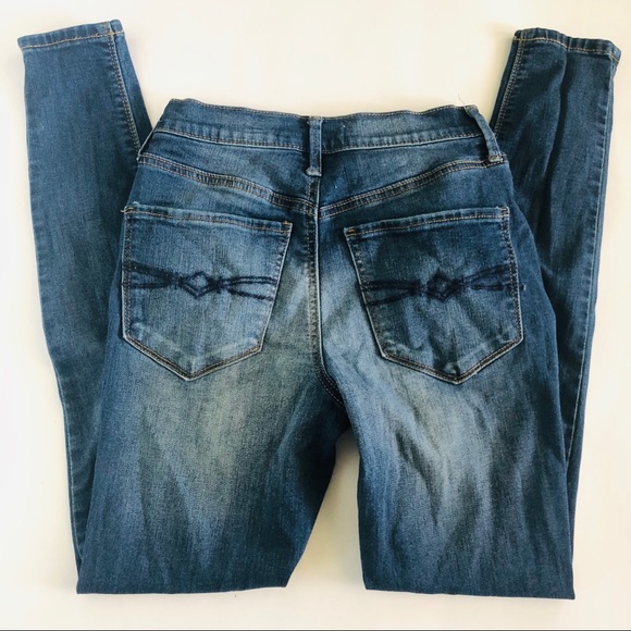 Mudd High Rise Destructed Jeans - Womens 0 - Picture 3 of 5
